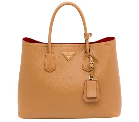 prada saffiano cuir tan|The New Must.